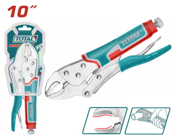 Curved Jaw Lock Plier 10inch Total THT191003