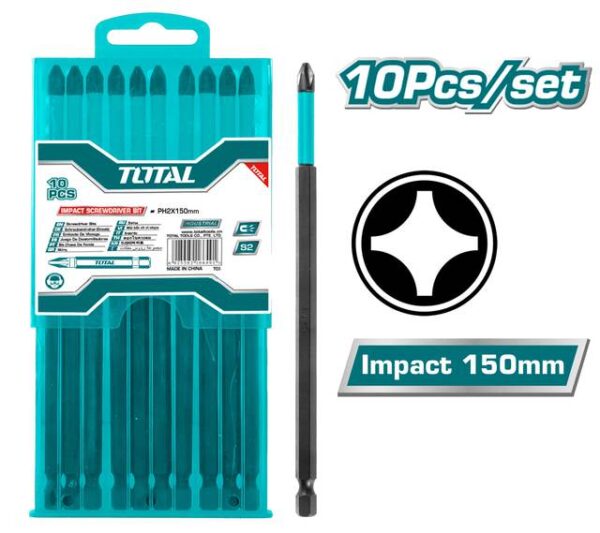 Impact Screwdriver Bit PH2 150mm Total TACIM16PH263