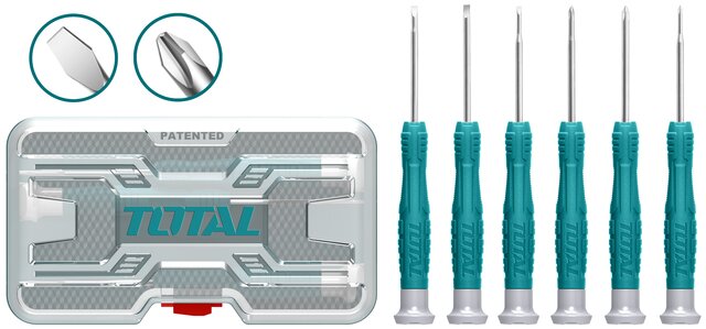 Precision Screwdriver Set 6 Pcs Total THT250PS0601