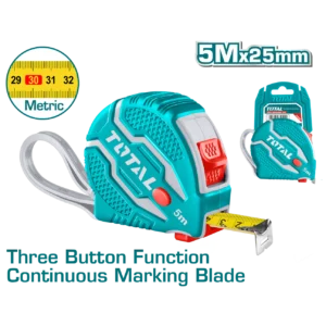 Steel Measuring Tape 5m x 25mm Total TMT126052M