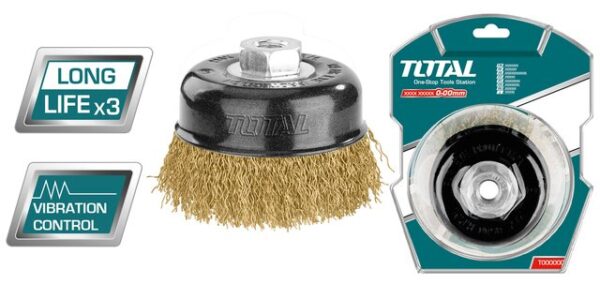 Wire Cup Brush 75mm TOTAL TAC31035