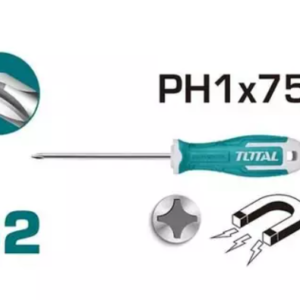 Phillips Screw Driver PH1 x 75mm Total THT26PH1075