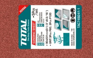 SANDING SHEET SET 5PCS TOTAL TAC749241-1