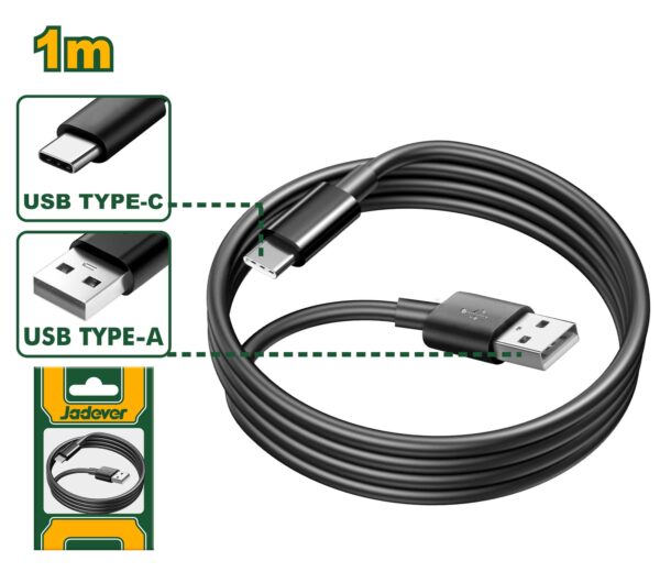 USB type-A to type-C cable Jadever JDUB1501