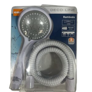 Shower head with Flexible Hose  White - Black