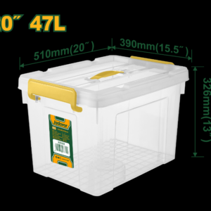 JADEVER Clear Plastic Storage Box 47L JDTB2350