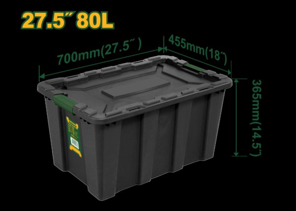 Plastic Storage Box Size “27.5 – 80L Jadever JDTB3380