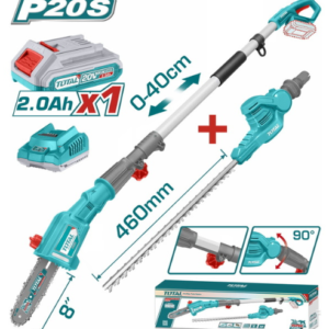 Lithium-ion pole saw with pole hedge trimmer 20V Total TPTS201681