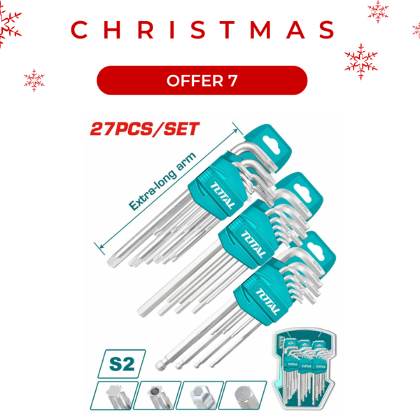 Offer 7 - 27 Pcs Hex Key & Torx Key Set
