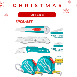 Offer 8 - Tools Measuring Tape and Utility Knife Set