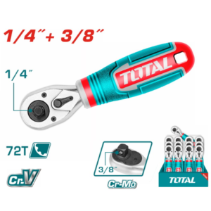 Stubby Ratchet Handle 1/4" & 3/8" Total THT1061438