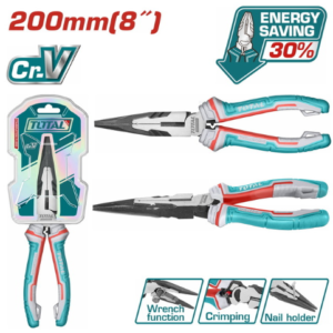High leverage long nose pliers 200mm Total THT220806S