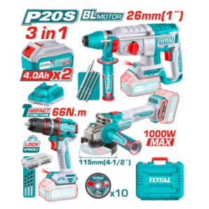Cordless 3Pcs Combo Kit Total TOSLI241198